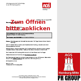 Einladung zum Küstenfrühstück der AGS Hamburg